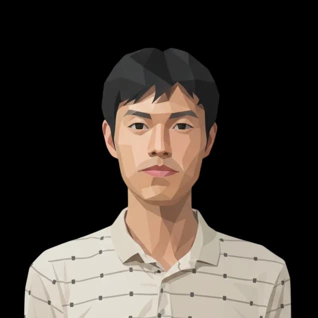 low poly style profile photo